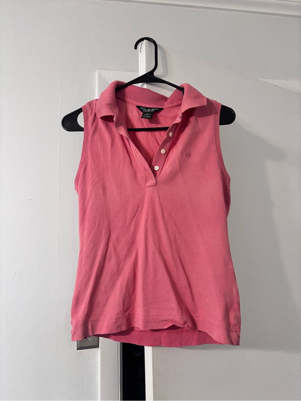 Brooks Brothers Sleeveless Pink Polo